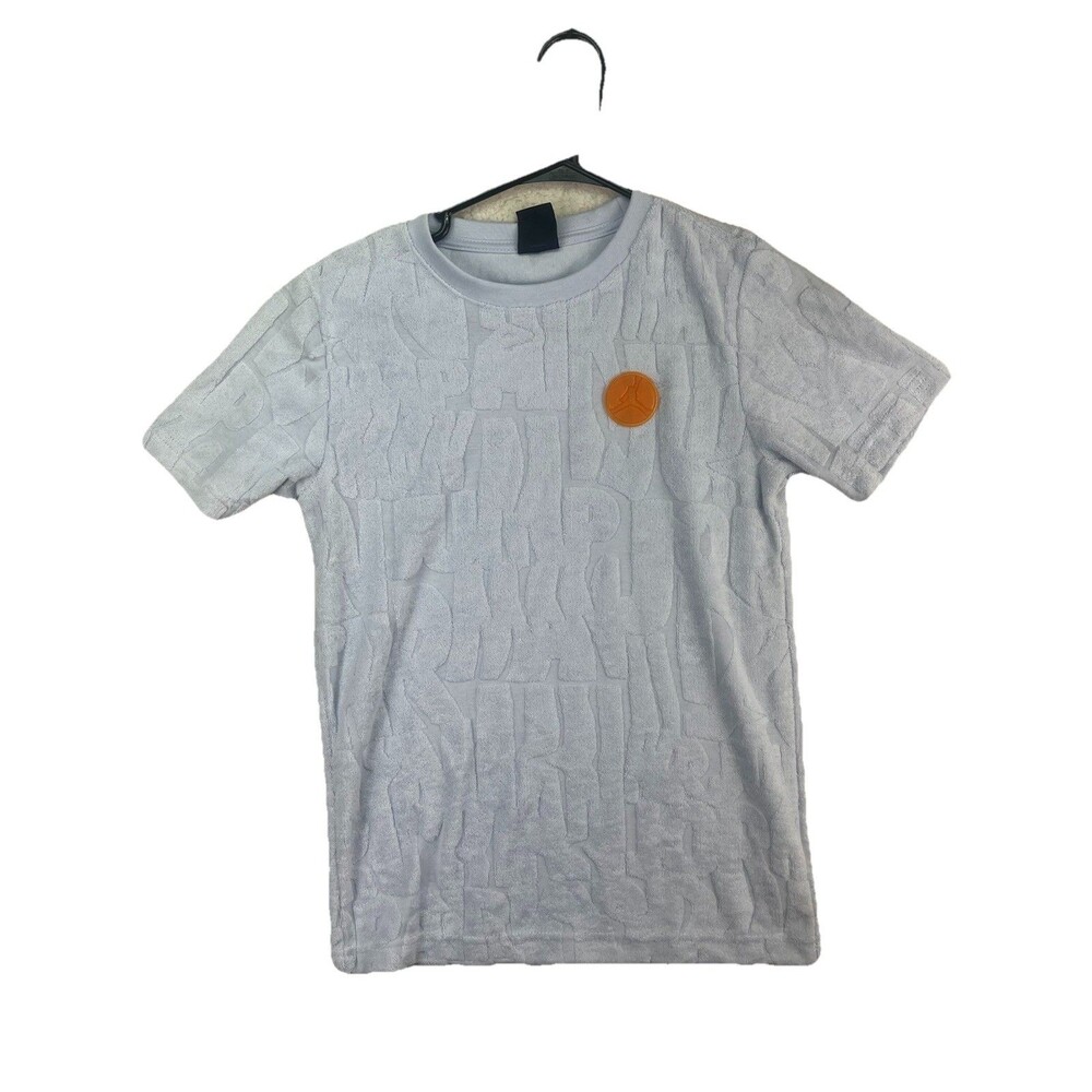 Jordan Boys' Fuel Up, Cool Down Terry T-Shirt - Size Sm Small - Football Gray